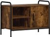 vidaXL Tv-meubel 133 x 33 x 50 cm Gerookt eiken Bewerkt hout