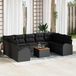 Maison Exclusive - Set de 10 coussins de banc de jardin, noir, en polyrotin