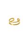 PURELEI Ring Mau Goud Statement Ring Roestvrij Staal One-size Vrouwen