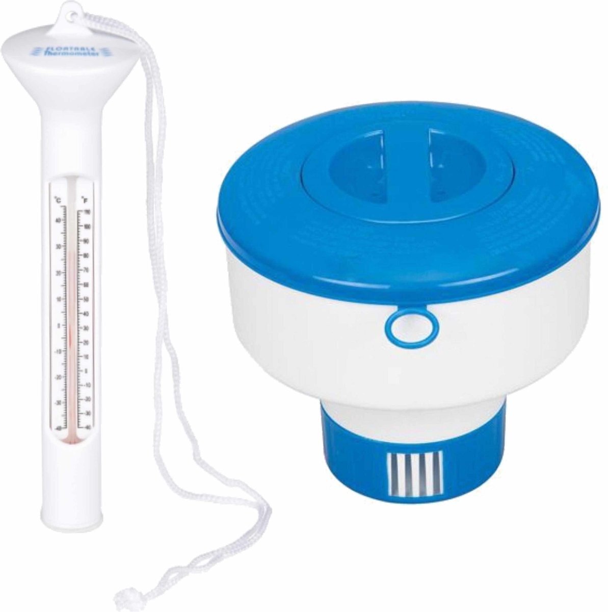 Intex Zwembad chlorinator chloordrijver/chloorverdeler voor kleine zwembaden - Inclusief zwemwater thermometer