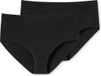 Schiesser 2Pack Midi Slip - Katoen Dames Onderbroek - Maat M - Zwart