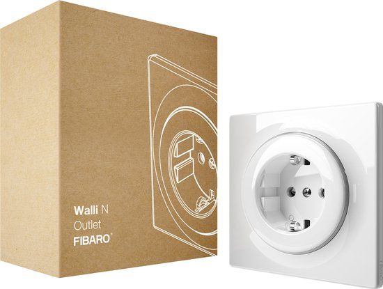 FIBARO Walli N Outlet Type F - White - Built-in Outlet