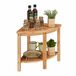 Relaxdays Keukenrek Aanrecht - Organizer - 42 x 55 x 39,5 cm - Staand - Bamboe Hoekrek