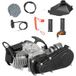 49 Cc Moteur 2 Temps Démarrage À Tirette Moteur, Mini Moteur Avec Réservoir À Essence, Kit Moteur À Chaîne Pour Pocket Bike, Mini Moto Cross, Quad Ou Scooter
