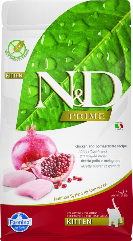 N&D Farmina N&D Kat Prime Kip & Granaatappel Kitten 1,5 kg