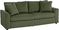 HOMCOM 3-zitsbank - Corduroy (100% polyester) - 212x80x88cm - Groen