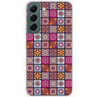 Samsung Galaxy S22 Patchwork mandala bedrukt siliconen hoesje