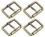 Sangles métalliques enroulées, 32 mm, lot de 4, couleur bronze, avec fermeture à glissière