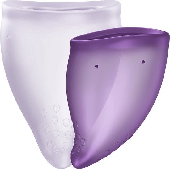 Fun Factory Fun Cup Explore Kit | menstruatiecup 2-pack 20 & 30 ml | menstruatiecup van huidvriendelijke siliconen | tot 12 uur bescherming | herbruikbaar | duurzaam alternatief | Purper