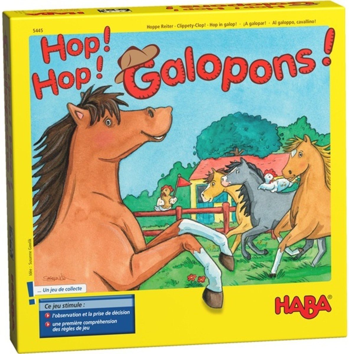Haba kinderspel Hop Hop Galopons FR