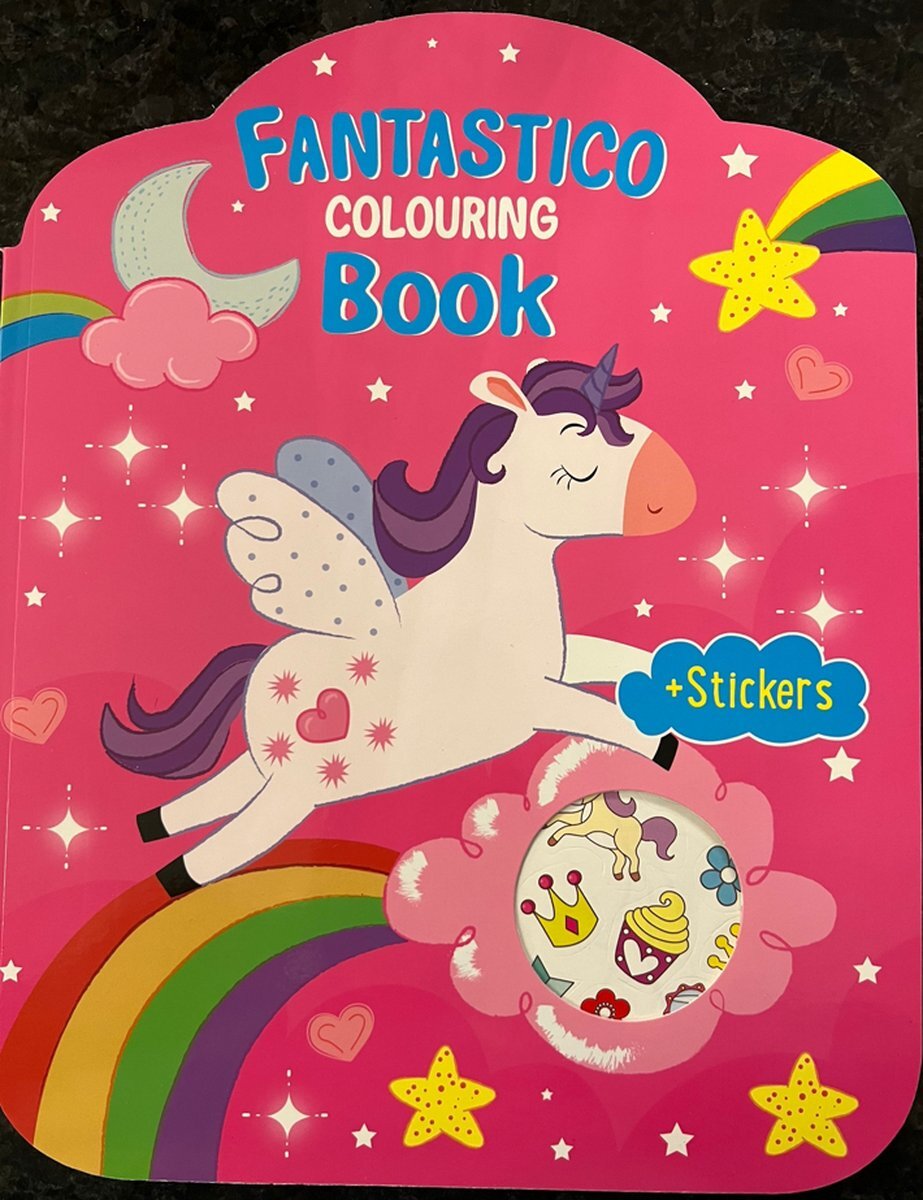 Wins kleurboek Unicorn met stickers vol met uincorn kleurplaten