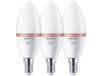 Philips Smart Lighting Kaarslamp 3-pack - Slimme Led Verlichting Gekleurd En Wit Licht 470 Lumen E14 40w Mat 3 Stuks Ledlamp Meerkleurig