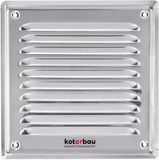 KOTARBAU Vierkant ventilatierooster - Roestvrij staal - 16,5x16,5 cm