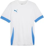 PUMA teamGOAL Matchday Jersey Heren Sportshirt - Puma White-Electric Blue Lemonade
