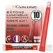 Cyalume SnapLight Kniklichten in rood (10 stuks) - 15 cm Glow Sticks met haken aan het einde - ultra heldere Light Sticks met een lichtduur van 12 uur