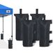 ABCCANOPY 80lbs Gazebo Gewichtszakken Industriële Grade Zand zakken (4 Pack, Zwart)