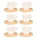 Set VESSIA Set van 6 kopjes, stapelbaar, bamboe