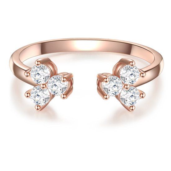 Glanzstücke München Edelsteen Ring Zilver Zirkonia Roségoud Maat 54