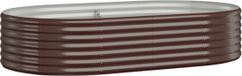 vidaXL Plantenbak 175x100x36 cm gegalvaniseerd staal bruin