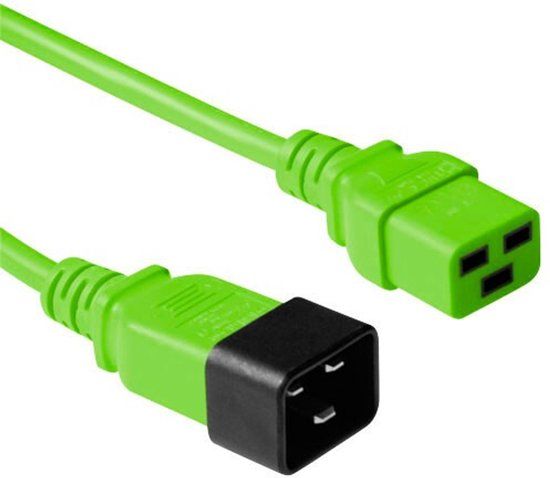 ACT Netsnoer C19 - C20 groen 1,8 m AK5098