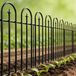 Clôture de jardin, clôture pour chien, clôture décorative - 91 x 71 cm - 5 panneaux - Métal noir - Sans creuser