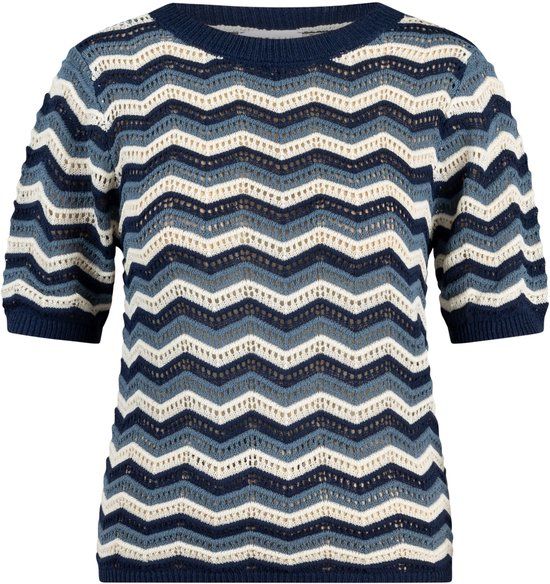 IVY BEAU Djuna Tops - Dark Blue/Multi col - maat 44