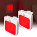 Veilleuse prise - Veilleuse avec détecteur de mouvement - 3 niveaux de luminosité - Rouge - 2-pack