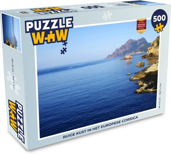 MuchoWow Puzzel Ruige kust in het Europese Corsica - Legpuzzel - Puzzel 500 stukjes