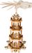 BRUBAKER Kerstpiramide Houten Piramide - Natuur - 4 Niveaus - 60 cm Hoogte - Handbeschilderde Figuren