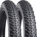 Pneus Fatbike 20 pouces, 20x4.0 pouces, profil tout-terrain, noir