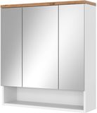 Vicco Eden Badkamerspiegelkast – 70 x 77.5 cm met 3 deuren Wit