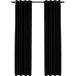 Rideaux occultants aspect lin avec œillets 2 pcs noir 140x225cm