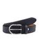 Vanzetti Leren Riem Classics 30mm Cambered Leather Belt W95 Nightblue Blauw