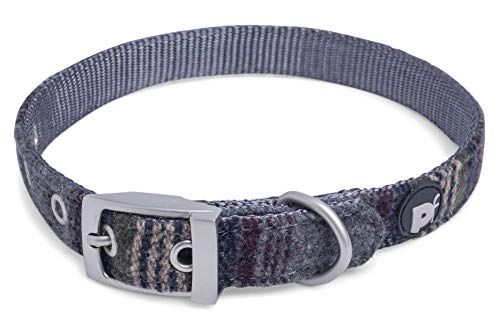 Petface Hondenhalsband Tweed Maat L Grijs