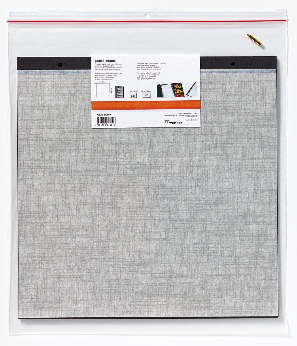 Walther PA 103 Pagina s Fotoalbum 36 x 36 cm Zwart