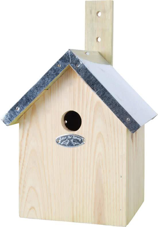 Esschert Design Best For Birds Pimpelmees - Vogelhuisje - 20 cm x 18 cm x 31 cm