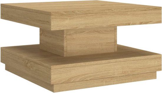 vidaXL Salontafel 60x60x35 cm MDF Lichtbruin