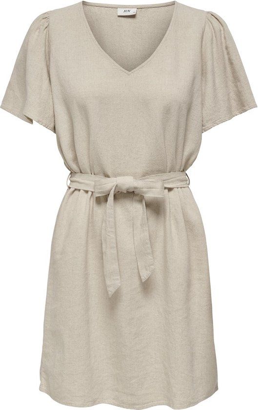 Jacqueline de Yong Jdysay Linen Bell Dress - Oatmeal/melange - XS