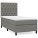 vidaXL Boxspringbed met matras, stof, donkergrijs, 200x200 cm