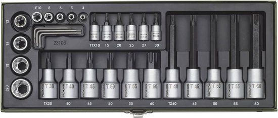 Proxxon Dopsleutelset 1/2 + 1/4 inch (29-delig)