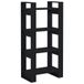 vidaXL Black Wood Bookcase - 60x35x125 cm - Pinewood