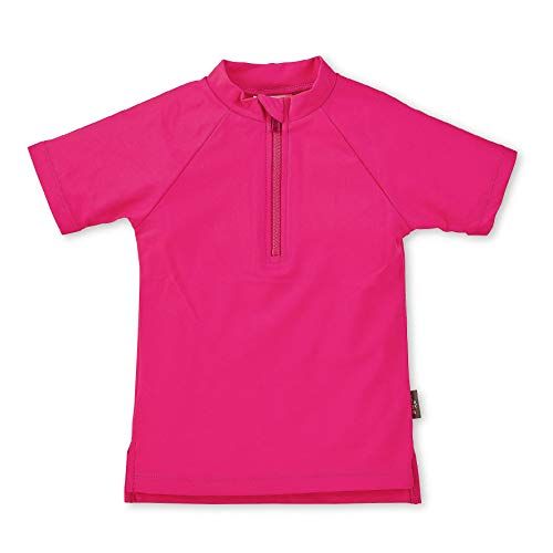 Sterntaler Meisjes Zwemshirt Korte Mouwen Rash Guard Shirt - Magenta - Maat 110-116