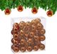 Relaxdays kerstballen set van 50 - Ø 6 cm - glanzend - kunststof - oranje