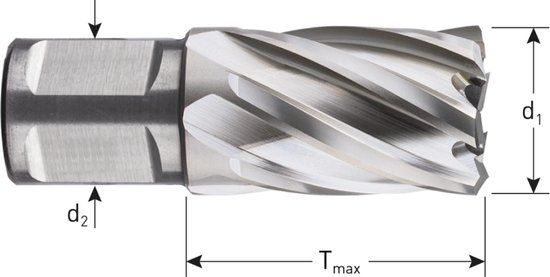 Rotec HSS Kernboor SILVER-LINE, weldon 19, ø14x55