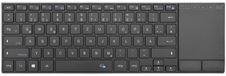 Clavier sans fil - Qwertz allemand - Noir - 2,4 GHz et Bluetooth - Pour ordinateur portable, tablette et Smart TV
