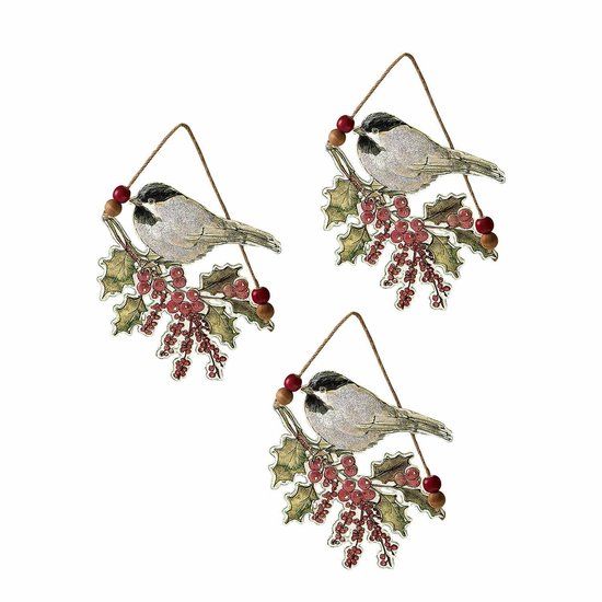 LOBERON Hanger set van 3 Eliza rood/groen/wit
