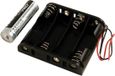 Batterijhouder, Hammond Electronics BH4AAW Batterijhouder 4x AA Kunststof Zwart 1 stuk(s)