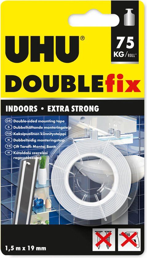 UHU 46855 Dubbelzijdige tape UHU (l x b) 1.5 m x 19 mm 1 stuk(s)
