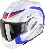 Scorpion Exo-Tech Evo Pro Acuti Opklapbare helm - Wit/blauw/rood - XS