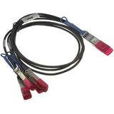 DELL 470-ABQF InfiniBand Glasvezelkabel 2 m QSFP28 4x SFP28 Zwart, Rood